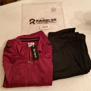 Men's Maroon and Black Tracksuit Size 2XL NWT